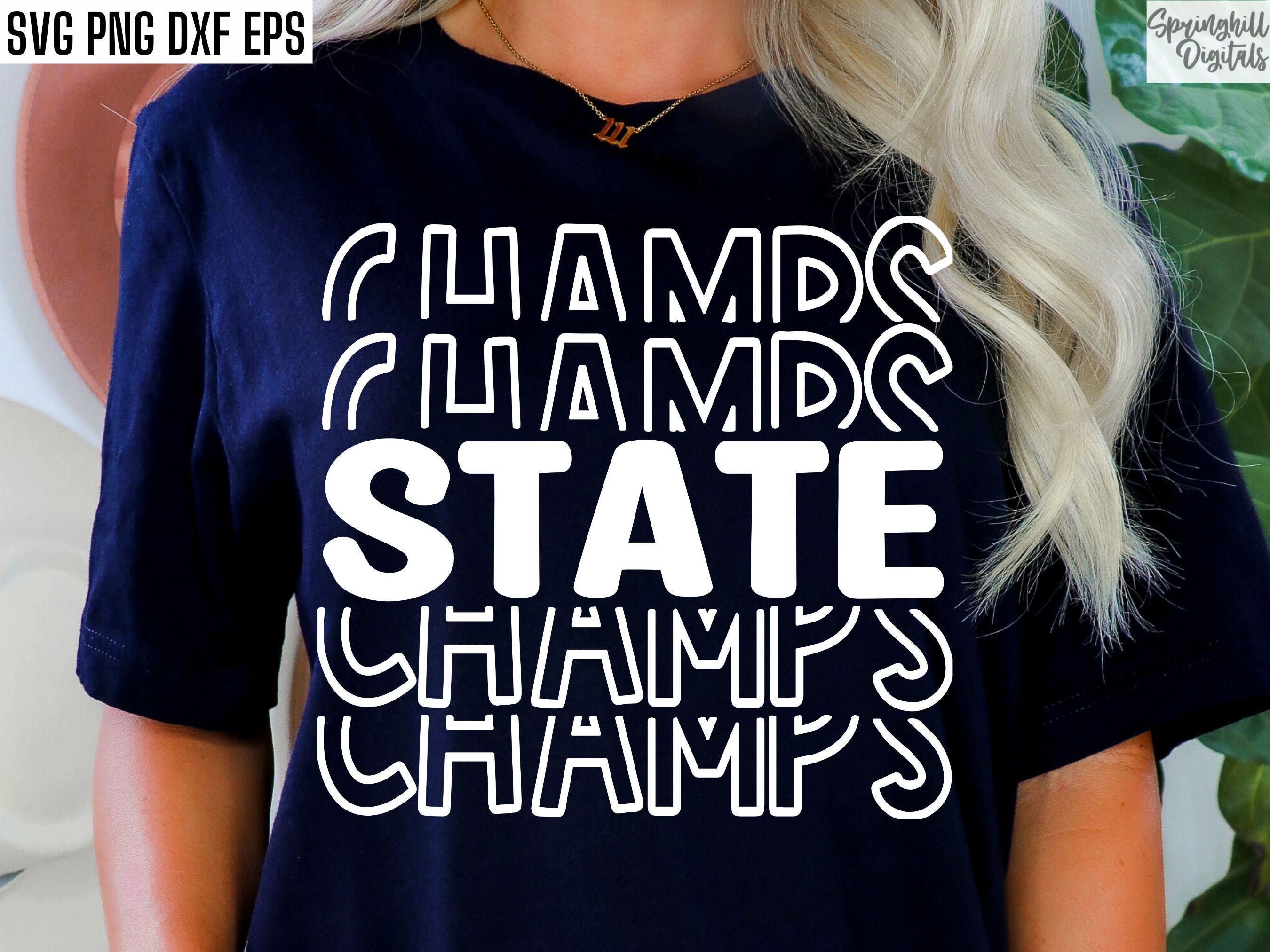 State Champs Svg Cheer Shirt Pngs Cheerleader Cut Files Cheerlead