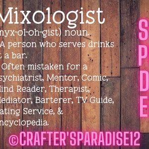 Mixologist Svg / Archivo de corte de definición / Bar Sign Svg / Bartender Svg / Bartender Shirt Svg / Funny Quote Svg / Bar Hopping Svg / Alcohol Svg
