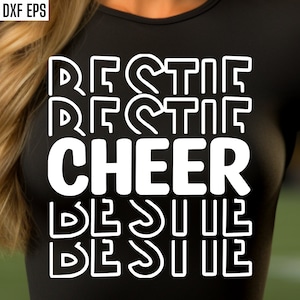 Cheer Bestie Svg | Cheer Team-png's | Meisjes juichen shirtontwerpen | Cheerleader gesneden bestanden | Cheerleading beste vriend | Cheer Squad Tshirt offerte