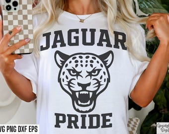 Svg Fierté Jaguar, Svgs mascotte Jaguar, Fichiers Jag Cut, Football du lycée, Pngs de Pom-pom girl, T-shirt Jaguar, Conception de maman Jaguar, Cheer Squad