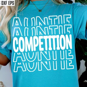 Wettbewerb Tante SVG | Cheer Shirt Pngs | Cheerleader Schnittdateien | Cheerleader Png | Cheer T-Shirt Designs | Cheer Aunt T-Shirt Zitate