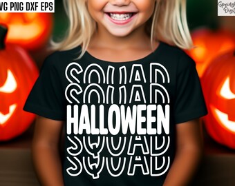 Halloween Squad, Halloween Svgs, Projekty koszulek na Halloween, Pliki do cięcia na Halloween dla dzieci, Dopasowane Svgs na Halloween, Svgs na koszulki jesienne, Październikowy PNG