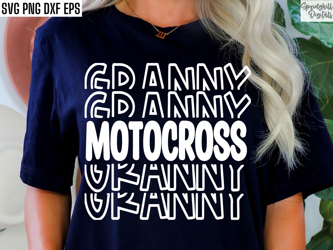 Motocross Grandma Heart Ladies' Game V-Neck T-Shirt