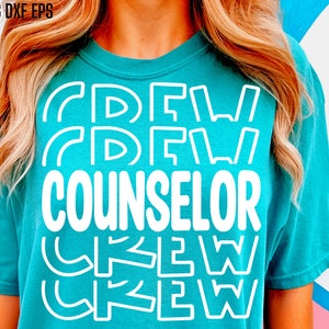 Consejero de tripulación Svg / Camiseta de campamento Svg / Salud mental Pngs / Citas de psicólogos / Diseños de camisetas de terapeuta cognitivo conductual / Trabajo
