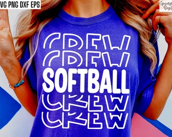 Softball Crew Svg | Softball Shirt Cut Files | High School Softball | Softball Mom Tshirt Pngs | Softball Season | Softball Team Designs
