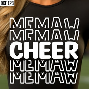 Bravo Memaw Svg | Grand-mère cheerleading Pngs | Cheer Team Couper les fichiers | Bravo Gma Svgs | T-shirt de pom-pom girl | Cheer Squad Png | Citation de grand-mère