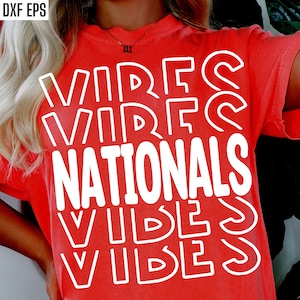 Nationals Vibes SVG | Cheer Shirt SVG | Cheerleader Schnittdateien | Cheerleader Png | Cheer T-Shirt Designs | Cheer Squad T-Shirt Zitate | Sport