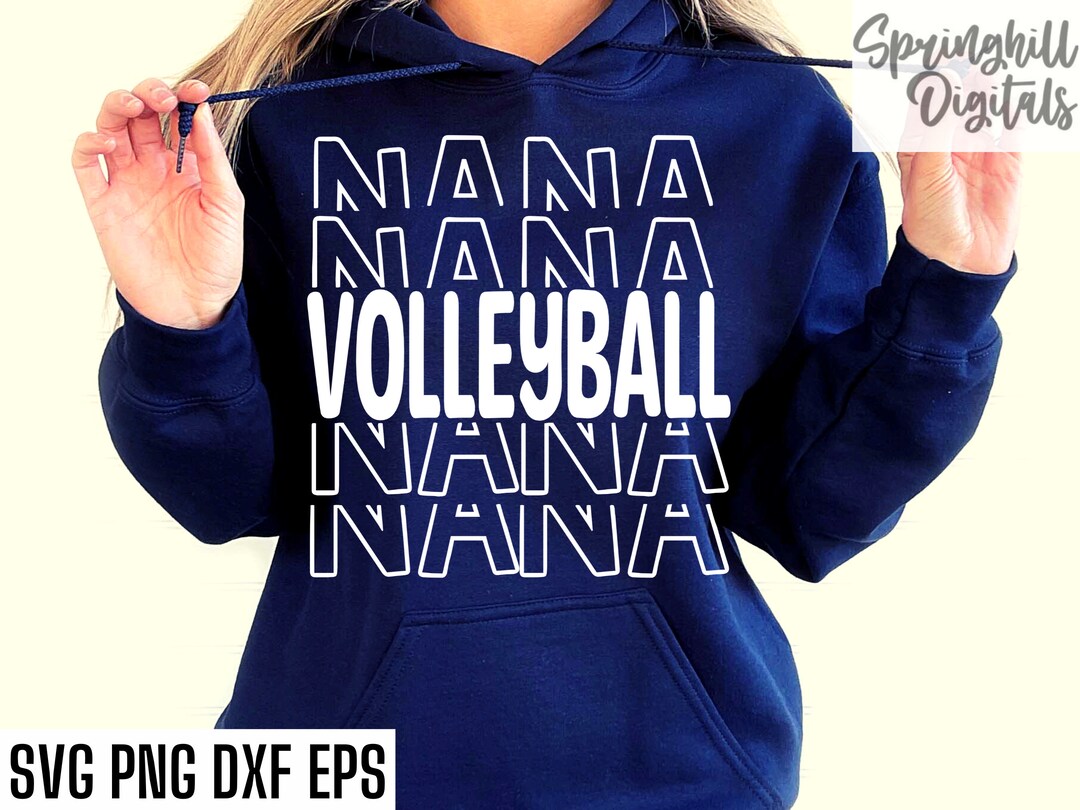 Volleyball Nana Svg Volleyball Grandma Tshirt Vball Etsy