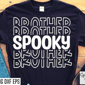 Gruseliger Bruder Svgs | Halloween Shirt | Halloween Schnittdateien | Passendes Gruseliges | Herbst Tshirt Pngs | Süßes Halloween T-Shirt Designs | Beängstigend