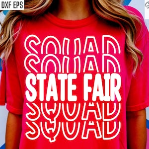 Svg d'escouade de foire d'État, exposition de bétail, Svgs de T-shirt de foire, rodéo png, fichiers de coupe de carnaval, t-shirt de traction de tracteur, t-shirt de foire du comté, Svg de fille de ferme