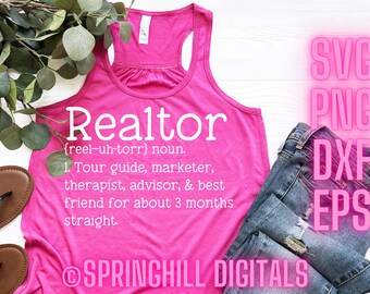 Realtor Svg | Realtor Shirt Svg | Broker Svg | Real Estate Agent | Instant Download | Cut File | Cricut | Silhouette | Tshirt | Png | Eps
