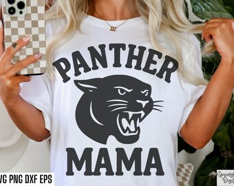 Maman panthère png, Svgs mascotte panthère, Svg football universitaire, Svgs jour de match, sport du lycée, maman panthère coupe fichier, conception de tshirt Panthères