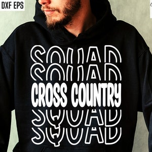 Crosscountry-ploeg | Trackshirt SVG | Hardloop-T-shirtontwerpen | CC T-shirt png | Xc Sportteam | Baanloper | Lange afstand hardlopen SVG