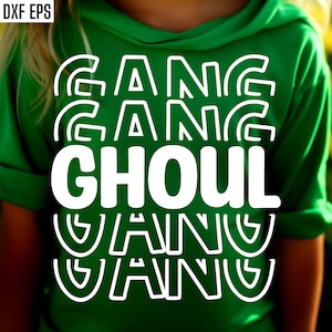 Ghoul Gang SVG, kleine Mädchen Halloween SVG, Kleinkind Mädchen gruselige T-shirt Designs, Baby Mädchen Halloween Schnittdateien, Bester Freund Pngs, Besties