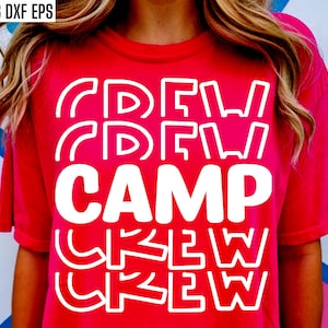 Camp Crew Svg, campamento de verano Pngs, diseños de camisetas de campamento para niños, archivos de corte de campamento de iglesia, camisetas Vbs Svg, citas de verano, archivos Svg para Cricut