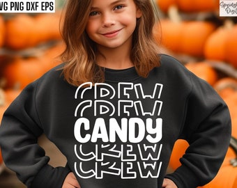 Candy Crew Svg Files | Halloween T-shirt Svgs | Halloween Cut Files | Halloween Party Shirt Designs | October Quotes | Fall Tshirt Pngs