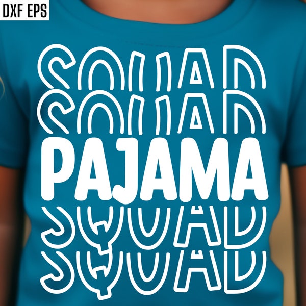 Pajama Squad Svg | Pj Party Shirt Cut Files | School Pajama Party | Pajama Top Quotes | Elementary Tshirt | Popcorn Party | Movie Day Pngs