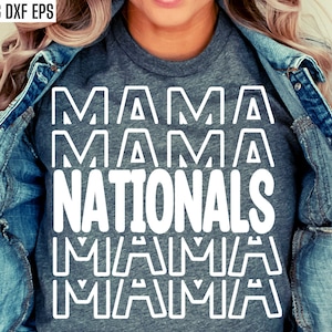 Nationals Mama Svg | Cheer Shirt Svgs | Cheerleader Cut Files | Cheerlead Pngs | Cheer Tshirt Designs | Cheer Squad T-shirt Quotes | Sports