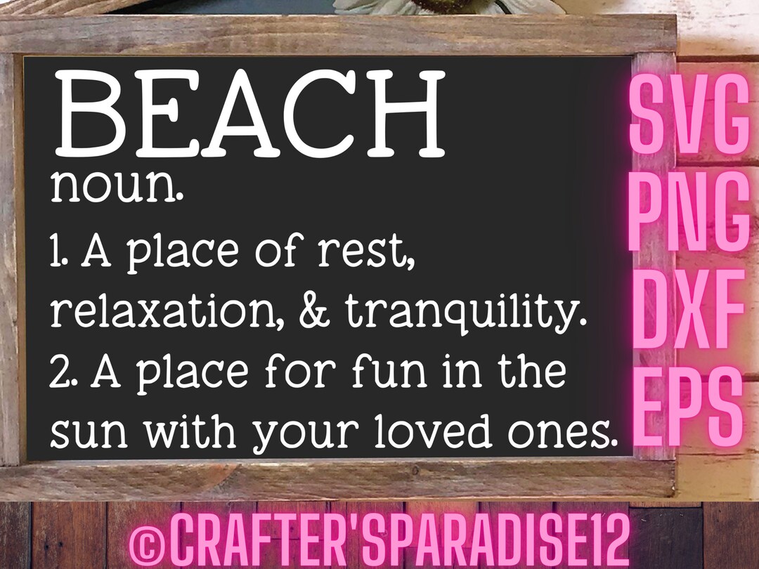 Beach Quote | Definition Svg | Funny Saying Svg | Definition Cut File ...
