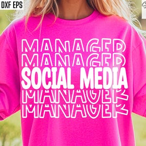 Gerenciador de mídia social Svg, Marketing Svgs, Criador de conteúdo Pngs, Marketing T-shirt Svgs, Influenciador Tshirt Svgs, Arquivos de corte do criador digital