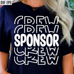 Pate Crew Druck | Patenschaft Shirt Pngs | Teamsponsor T-Shirt Designs | Genesungssponsor | Patenschaft | Sport Spiel Schnittdateien | Reise