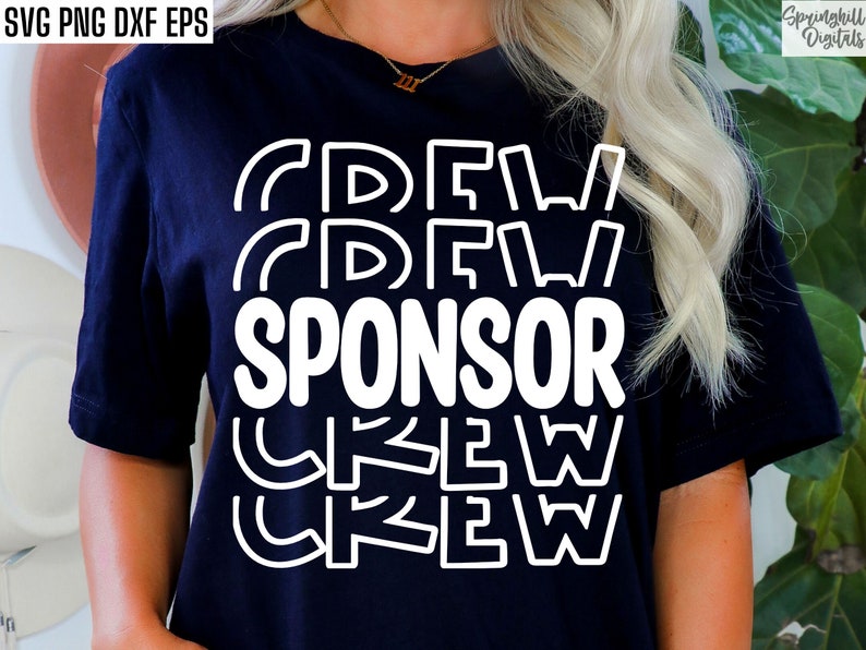 Sponsor Crew Svg Sponsorship Shirt Pngs Team Sponsor - Etsy