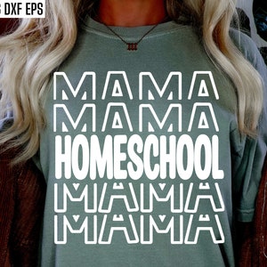 Homeschool Mama | Hausschule SVG | Homeschool Mom Pngs | Homeschooler-T-Shirt-Designs | Lehre | Arbeit von zu Hause aus | Familienleben-Svg-Datei
