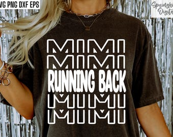 La coureuse Mimi SVG : conception de t-shirt de grand-mère de football (fichiers numériques
