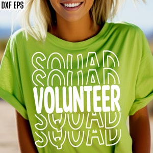 Volunteer Squad Svg | Volunteering Shirt Svgs | Volunteer Work Svg | Homeless Shelter Volunteer | Giving Svgs | Non Profit Worker Svgs