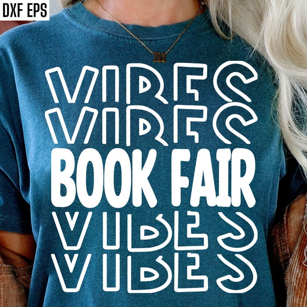 Book Fair Vibes Svg | School Book Fair Pngs | Fundraiser Tshirt Designs | Elementary T-shirt Cut Files | Librarian Shirt Svgs | Cricut Png