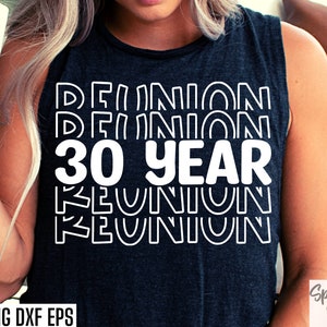 30 Jahr Wiedersehen SVG | Abitur-Klassentreffen | Dreißig Jahre Wiedersehens-Schnittdateien | Klassentreffen T-Shirt | Meilenstein Tshirt | Shirt-Designs