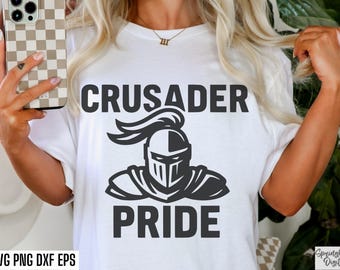 Croisé Fierté Svg, mascotte du croisé, football universitaire, Svg le jour du match, sport au lycée, fichier coupé maman croisé, création de t-shirt croisés