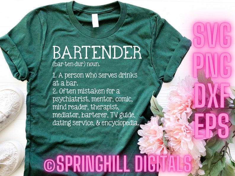 Bartender Svg Definition Cut File Bar Sign Svg Funny Job Etsy