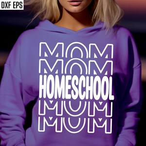 Homeschool Mom | Homeschooling Svgs | Homeschool Mama Pngs | Designs de camisetas para educadores em casa | Ensino | Trabalho em casa | Arquivo Svg de vida familiar