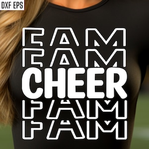 Cheer Fam Svg / Diseños de camisas familiares / Pngs de porristas / Archivos de corte de porristas / Camiseta de porristas / Varsity Cheer / Citas de competencia