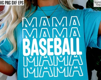 Maman baseball | Baseball maman Svg | Famille Baseball Pngs | Baseball au lycée | Fichiers de coupe de jeu de baseball | Modèles de chemises de saison de baseball