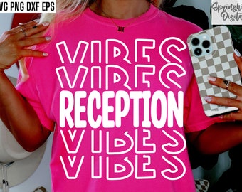 Vibraciones de recepción Svg, Diseños de camisetas de recepcionista, Pngs de secretaria de oficina, Archivos de corte de recepcionista, Camisetas de administración, Administrador de empresas