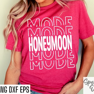 SVGS do modo lua de mel | Recém casado camiseta de <br> Entrega Rápida? Designs de camisas de lua de mel | Arquivos de corte de casamento | Citações de férias de casamento | Camiseta Lua De Mel Png