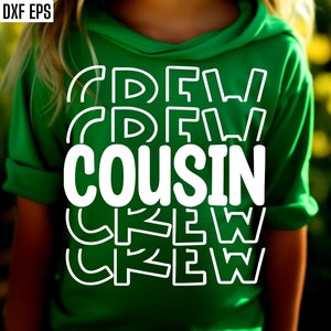Cousin Crew Svg | Cousin Shirt Svgs | Arquivos de corte Cousin | Design de camiseta Cousin | Família combinando Svgs | Bebê primo Svg | Grande primo Svg