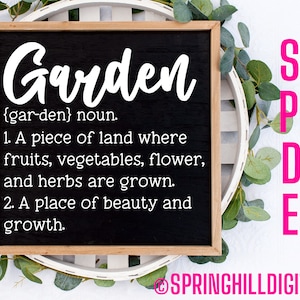 Jardín svg / Jardinería svg / Jardín signo svg / Huerto / Jardín de flores / Jardín de hierbas / Jardín de frutas / Archivo de corte de jardín / Camiseta Svg