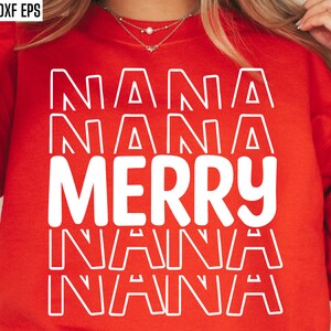 Joyeuse grand-mère Svg | Svgs Noël grand-mère | Svgs T-shirt de vacances | Svg de chemise de Noël | Designs de pulls de Noël | Fichiers SVG pour Cricut