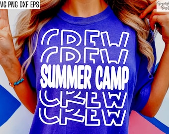 Sommer Camp Crew SVG, Sommer Camp Tshirt-Designs, Sommer Urlaub Pngs, Sommer Schnitt Dateien, Kinder Shirt svgs, Camping T-shirt Downloads