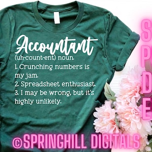 Accountant-svg | Accountant definitie Svg | Taak-svg | Beroep Svg | Boekhoudkundige Svg | Accountant Shirt Svg | Bestand knippen | Grappig teken-svg