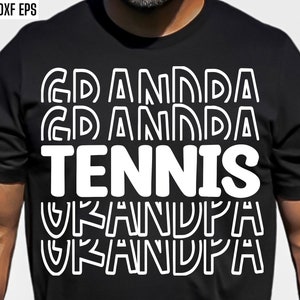 Tennis Grandpa Svg | Camisa de tênis Pngs | Família correspondente Svgs | Citação de tênis | Designs de camisetas | Tênis do ensino médio | Camiseta de tênis da faculdade