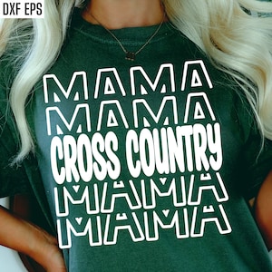 Cross Country Mama Svgs / Track Mom Svgs / Archivos de corte de temporada deportiva / Cita de carrera / Diseños de camisetas / Pista de escuela secundaria / Pngs universitarios