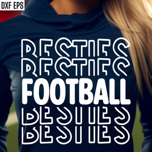 Besties de futebol, Svg de melhor amigo, designs de camisetas de futebol, jogo de futebol png, SVGS de camisa combinando, dia de jogo, futebol de colégio, faculdade