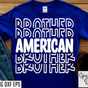 Amerikanischer Bruder, Kinder Fourth of Juli SVG, patriotische Kleinkind Png, Unabhängigkeitstag Tshirt Designs, 4. Juli T-shirt geschnitten Dateien, Big Bro svss