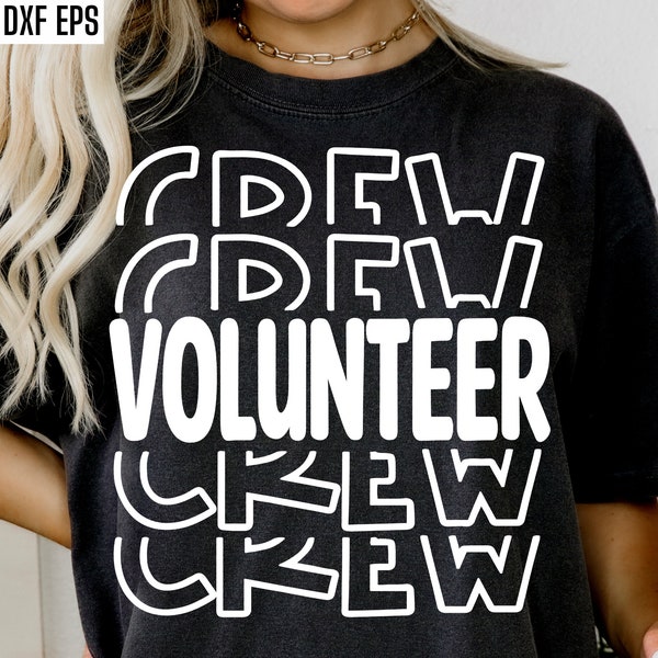 Volunteer Crew Svg | Volunteering Shirt Svgs | Volunteer Work Pngs | Homeless Shelter Volunteer | Giving Svgs | Non Profit Worker Svgs