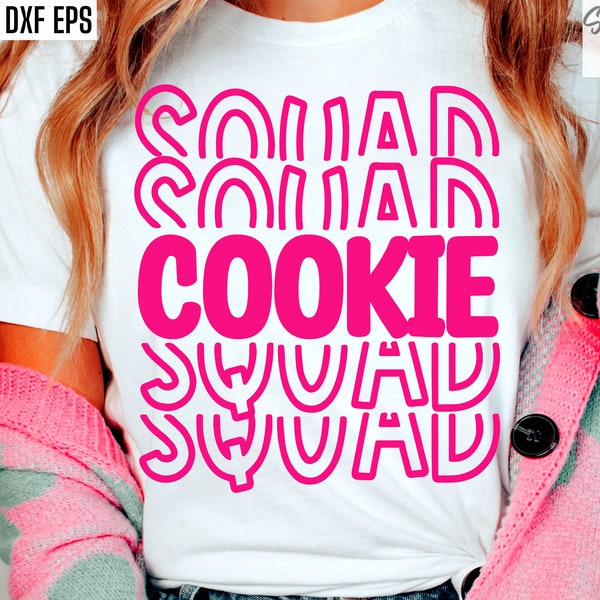 Cookie Squad Svg | Baking T-shirt Cut Files | Christmas Cookie Tshirt | Bakery Shirt Designs | Small Business Svgs | Cakes and Cookies Quote