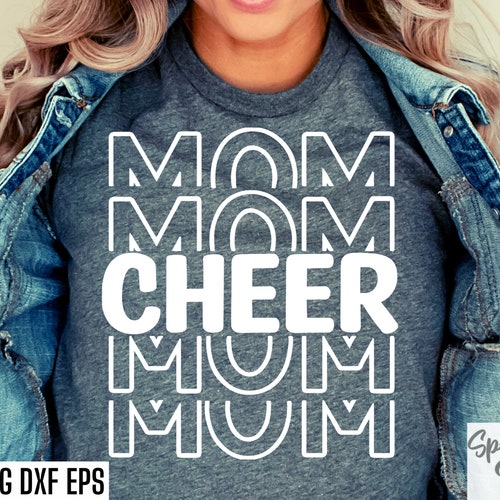 Cheer Mom Svg Cheerleading Tshirt Cheer Team Cut Files Etsy